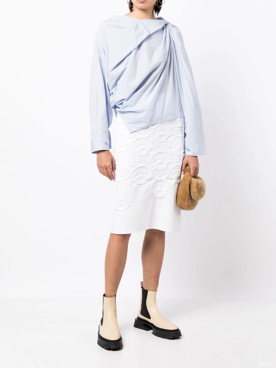 Affordable shirt Women draped asymmetrical long-sleeve JNBY 0418